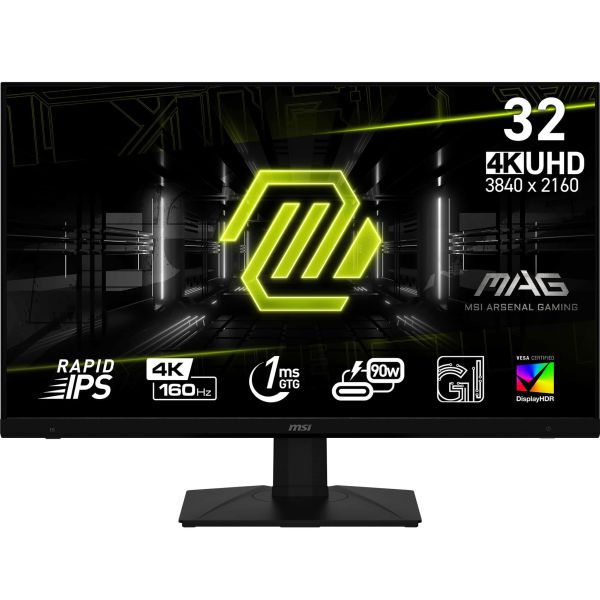 MSI MAG 322UPF computer monitor 81,3 cm (32") 3840 x 2160 Pixels UltraWide Quad HD LCD Zwart (MAG 322UPF)