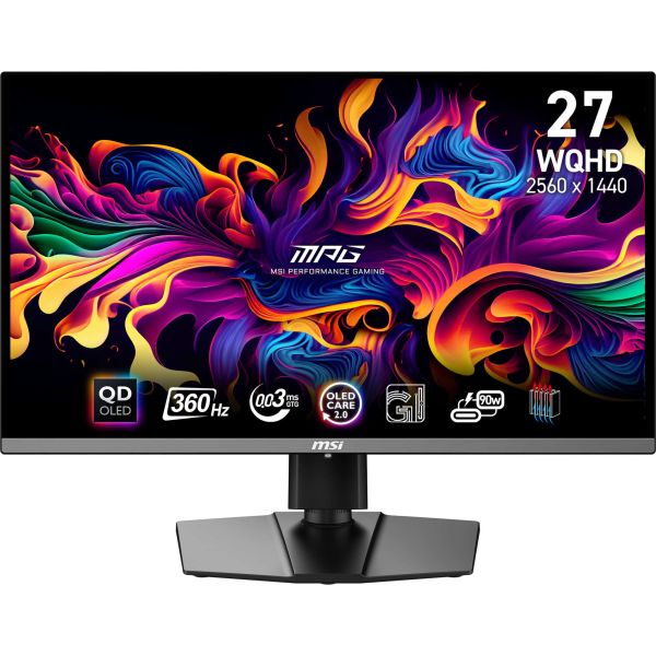 MSI MPG 271QRX QD-OLED computer monitor 67,3 cm (26.5") 2560 x 1440 Pixels Wide Quad HD Zwart (MPG 271QRX QD-OLED)