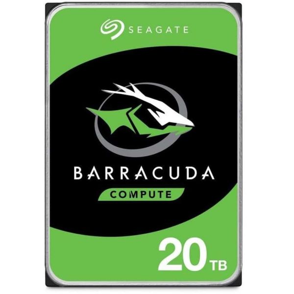 Seagate Barracuda 20TB interne harde schijf 7200 RPM 512 MB 3.5" SATA (ST20000DM001)