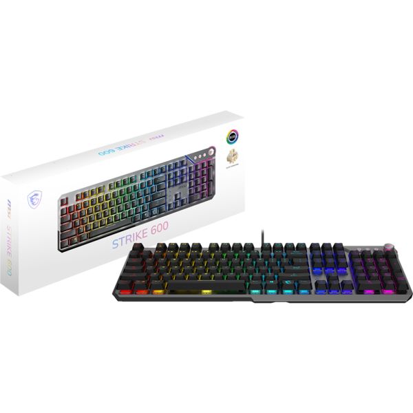 MSI STRIKE 600 SILENT US toetsenbord Gamen USB QWERTY Amerikaans Engels Zwart (S11-04US20V-CLA)
