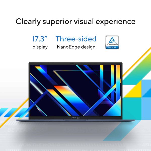 ASUS Vivobook 17 X1704VA-AU586W Intel® Core™ i5 i5-1334U Laptop 43,9 cm (17.3") Full HD 8 GB DDR4-SDRAM 512 GB SSD Wi-Fi 5 (802.11ac) Windows 11 Home Belgisch Blauw (90NB10V2-M00V70)