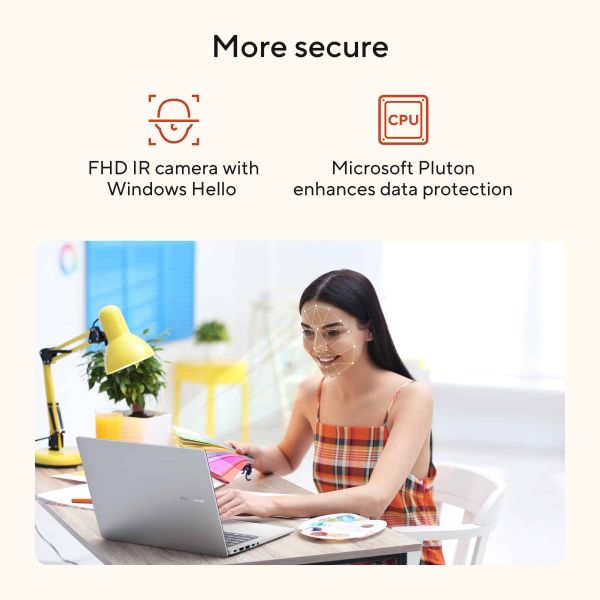 ASUS Vivobook 16 M1607KA-MB043W AMD Ryzen AI 7 340 Laptop 40,6 cm (16") WUXGA 16 GB DDR5-SDRAM 512 GB SSD Wi-Fi 6 (802.11ax) Windows 11 Home Belgisch Blauw, Zilver (90NB15F1-M006F0)