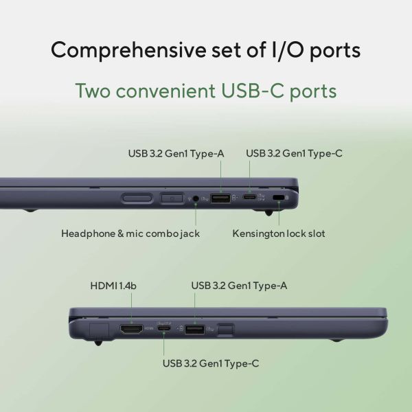 ASUS Chromebook CR11 CR1104CTA-N00066 Intel® N N150 29,5 cm (11.6") HD 4 GB LPDDR5-SDRAM 32 GB eMMC Wi-Fi 6 (802.11ax) ChromeOS US International Grijs (90NX08X1-M00240)