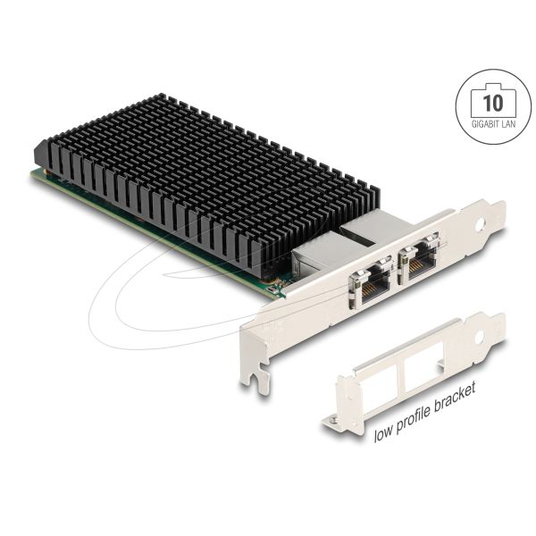 DELOCK PCI Express x8 Netzwerkkarte 10 Gigabit LAN 2 x RJ45 (88522)