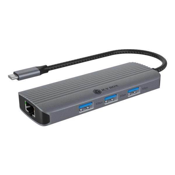 ICY BOX IB-DK4034a-CPD Bedraad USB 3.2 Gen 1 (3.1 Gen 1) Type-C Aluminium, Zilver (IB-DK4034A-CPD) ICY BOX IB-DK4034a-CPD Bedraad USB 3.2 Gen 1 (3.1 Gen 1) Type-C Aluminium, Zilver (IB-DK4034A-CPD)