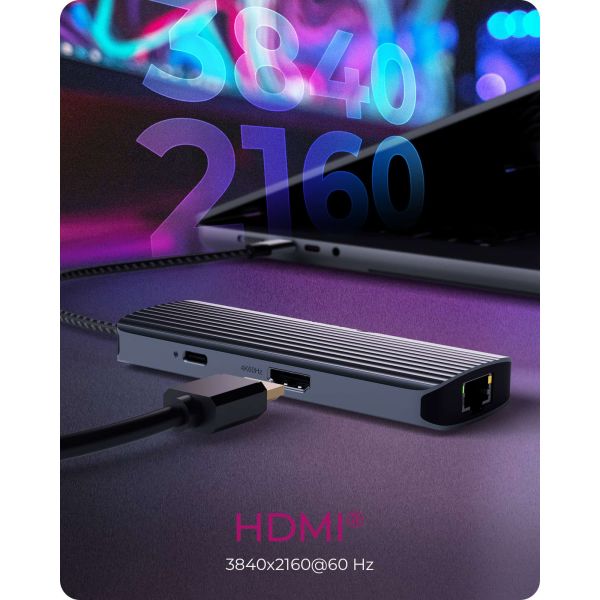ICY BOX IB-DK4034a-CPD Bedraad USB 3.2 Gen 1 (3.1 Gen 1) Type-C Aluminium, Zilver (IB-DK4034A-CPD)
