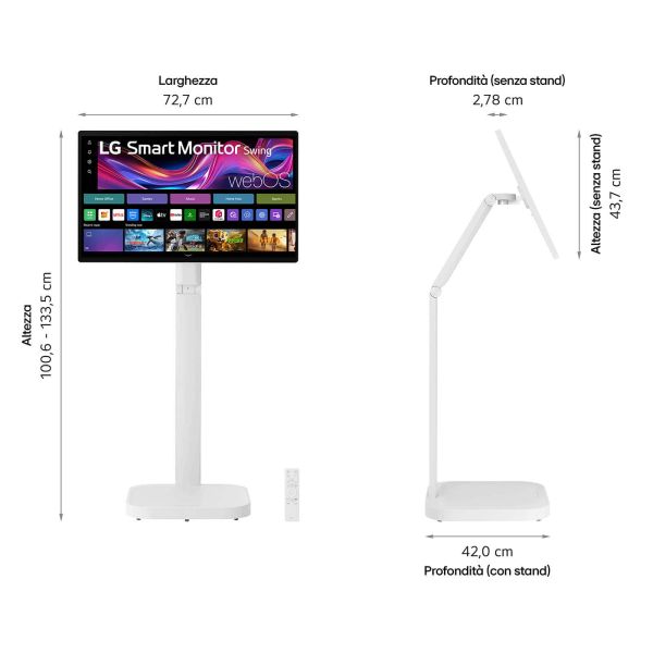 LG 32U889SA computer monitor 80 cm (31.5") 3840 x 2160 Pixels 4K Ultra HD LCD Touchscreen Wit (32U889SA-W.AEU)