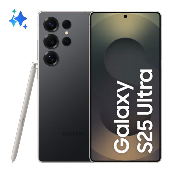 Samsung Galaxy S25 Ultra 17,5 cm (6.9") Dual SIM Android 15 5G USB Type-C 12 GB 512 GB 5000 mAh Zwart, Titanium (SM-S938BZKGEUE) Samsung Galaxy S25 Ultra 17,5 cm (6.9") Dual SIM Android 15 5G USB Type-C 12 GB 512 GB 5000 mAh Zwart, Titanium (SM-S938BZKGEUE)