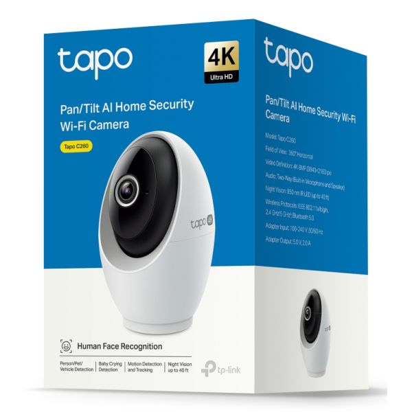 TP-Link Tapo C260 IP-beveiligingscamera Binnen 3840 x 2160 Pixels Plafond/wand/bureau (TAPO C260)