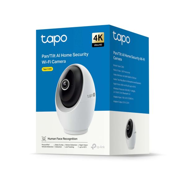 TP-Link Tapo C260 IP-beveiligingscamera Binnen 3840 x 2160 Pixels Plafond/wand/bureau (TAPO C260) TP-Link Tapo C260 IP-beveiligingscamera Binnen 3840 x 2160 Pixels Plafond/wand/bureau (TAPO C260)