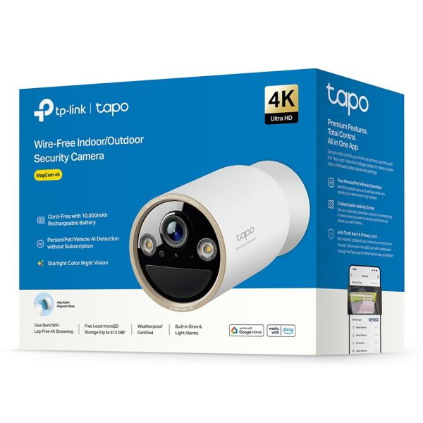 TP-Link Tapo C460 Kogel (vorm) IP-beveiligingscamera Buiten 3840 x 2160 Pixels Plafond/muur (TAPO C460)