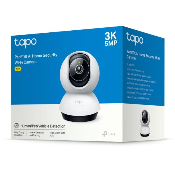 TP-Link Tapo TC74 bewakingscamera Peer IP-beveiligingscamera Binnen 2880 x 1620 Pixels Plafond/bureau (TC74)