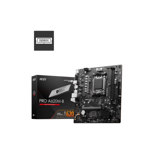 MSI PRO A620M-B moederbord AMD A620 Socket AM5 micro ATX (7E28-017R) MSI PRO A620M-B moederbord AMD A620 Socket AM5 micro ATX (7E28-017R)