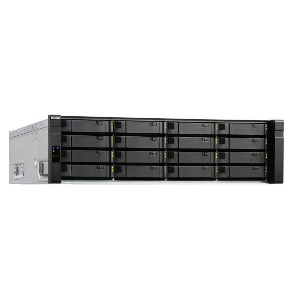 QNAP ES1640dc NAS Rack (3U) Intel® Xeon® E5 v2 familie E5-2420V2 DDR3 0 TB QNAP QES Zwart (ES1640DC-V2-E5-96G)