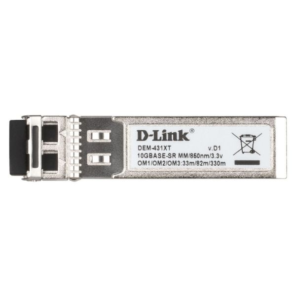 D-Link DEM-431XT-C, Fiber Optics, 10000 Mbit/s, SFP+, LC, 300 M, 850 Nm (DEM-431XT-C)