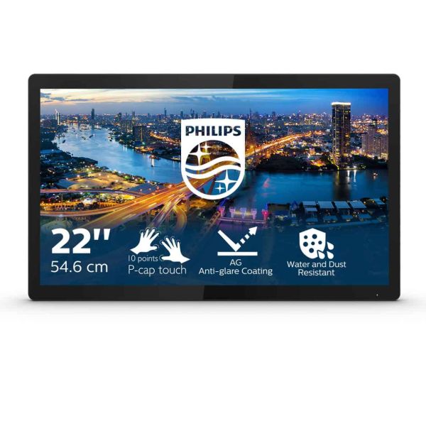 Philips B Line 222B1TFL/00 computer monitor 54,6 cm (21.5") 1920 x 1080 Pixels Full HD LED Touchscreen Zwart (222B1TFL/00)