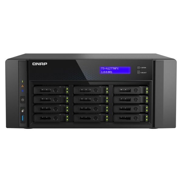 QNAP TS-H1277AFX-R7-32G data-opslag-server NAS Tower AMD Ryzen™ 7 32 GB DDR5 0 TB QuTS hero Zwart (TS-H1277AFX-R7-32G)