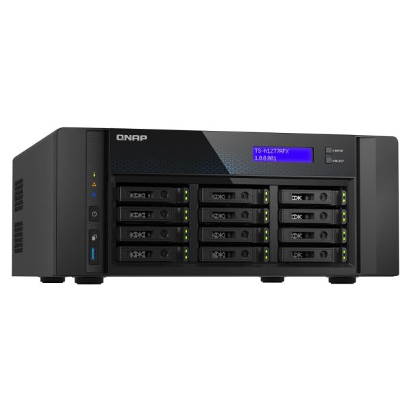 QNAP TS-H1277AFX-R7-32G data-opslag-server NAS Tower AMD Ryzen™ 7 32 GB DDR5 0 TB QuTS hero Zwart (TS-H1277AFX-R7-32G)