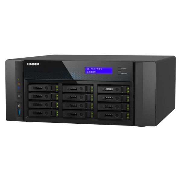 QNAP TS-H1277AFX-R7-32G data-opslag-server NAS Tower AMD Ryzen™ 7 32 GB DDR5 0 TB QuTS hero Zwart (TS-H1277AFX-R7-32G)