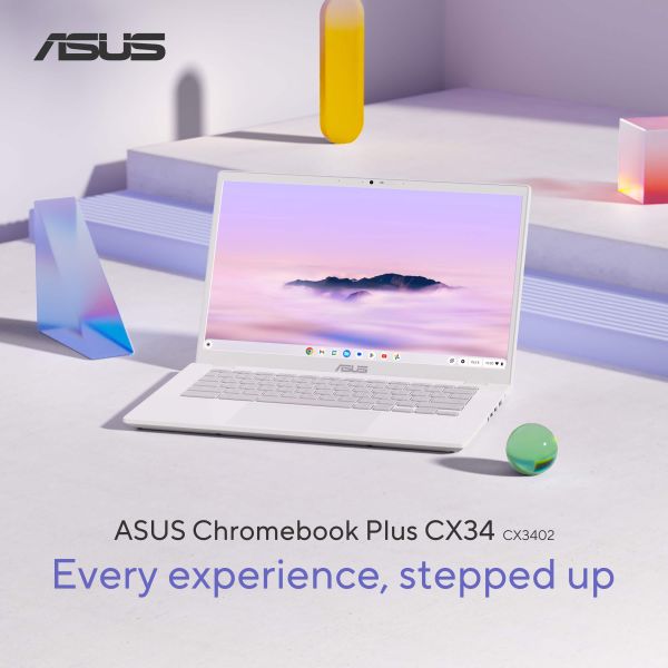 ASUS Chromebook Plus CX34 CB3402CVA-MW0127 Intel® Core™ i5 i5-1335U 35,6 cm (14") Touchscreen Full HD 16 GB LPDDR5x-SDRAM 128 GB UFS Wi-Fi 6E (802.11ax) ChromeOS US International Grijs (90NX07P2-M00470)