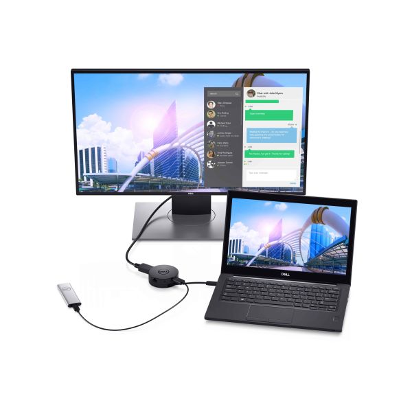 DELL DA300 Bedraad USB 3.2 Gen 2 (3.1 Gen 2) Type-C Zwart (470-ACWN)