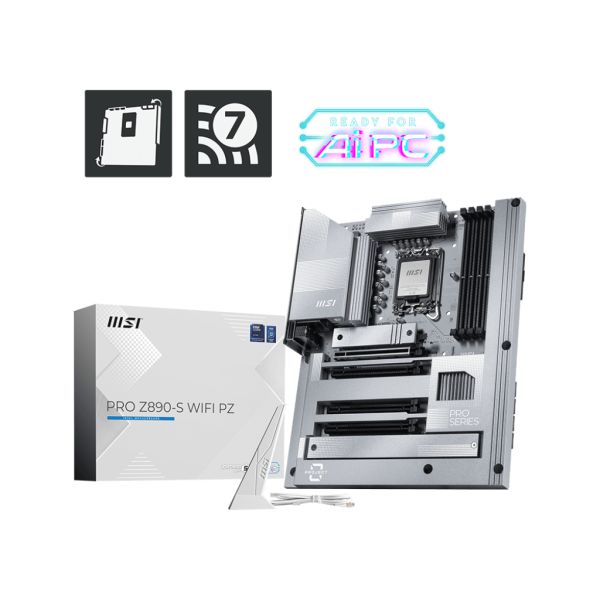 MSI PRO Z890-S WIFI PZ moederbord Intel Z890 LGA 1851 (Socket V1) ATX (7E58-001R) MSI PRO Z890-S WIFI PZ moederbord Intel Z890 LGA 1851 (Socket V1) ATX (7E58-001R)