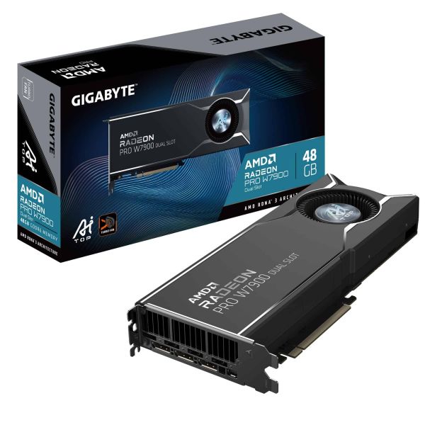 GIGABYTE Radeon PRO W7900 Dual Slot AI TOP 48G AMD 48 GB GDDR6 (W7900 AI TOP 48G)