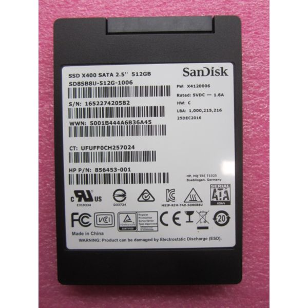HP GNRC-SSD 512GB 2.5in SATA-3 TLC (865836-001)