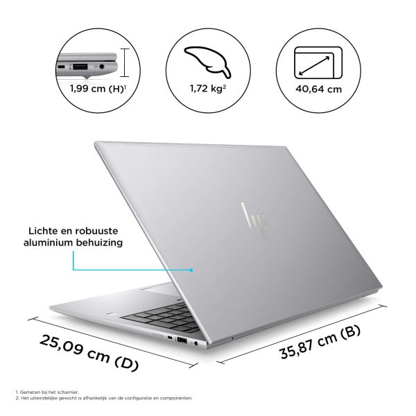 HP ZBook Firefly 16 G10 Intel® Core™ i7 i7-1360P Mobiel werkstation 40,6 cm (16") Touchscreen WUXGA 32 GB DDR5-SDRAM 1 TB SSD Wi-Fi 6E (802.11ax) Windows 11 Pro Grijs (98P97ET#ABH)