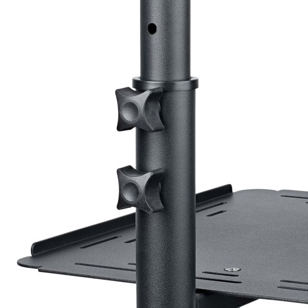 StarTech.com Beamertafel - Stevige Verrijdbare Laptop en Projectietafel (2x 10kg/schap) - Presentatiewagen/Computer Trolley/AV Projector Stand - In Hoogte Verstelbaar / Zwenkwielen met Rem (ADJPROJCART)