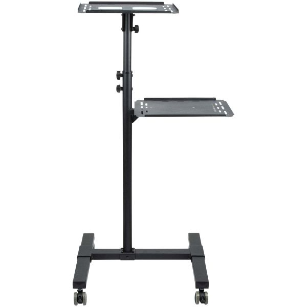 StarTech.com Beamertafel - Stevige Verrijdbare Laptop en Projectietafel (2x 10kg/schap) - Presentatiewagen/Computer Trolley/AV Projector Stand - In Hoogte Verstelbaar / Zwenkwielen met Rem (ADJPROJCART)