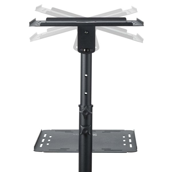 StarTech.com Beamertafel - Stevige Verrijdbare Laptop en Projectietafel (2x 10kg/schap) - Presentatiewagen/Computer Trolley/AV Projector Stand - In Hoogte Verstelbaar / Zwenkwielen met Rem (ADJPROJCART)