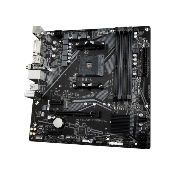 GIGABYTE A520M DS3H AC moederbord AMD A520 Socket AM4 micro ATX (A520M DS3H AC)