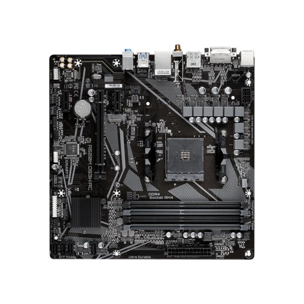 GIGABYTE A520M DS3H AC moederbord AMD A520 Socket AM4 micro ATX (A520M DS3H AC)