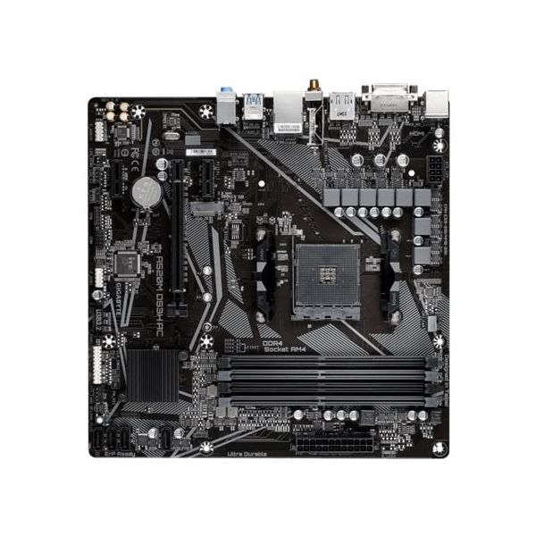 GIGABYTE A520M DS3H AC moederbord AMD A520 Socket AM4 micro ATX (A520M DS3H AC)