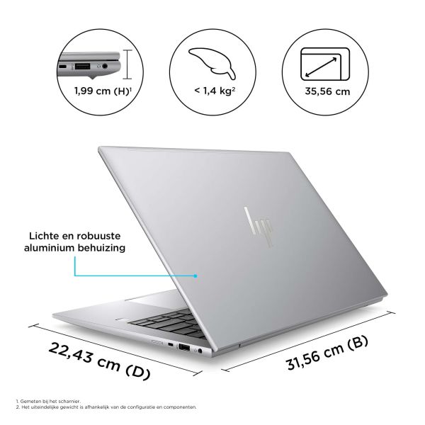 HP ZBook Firefly 14 G10 A AMD Ryzen™ 7 PRO 7840HS Mobiel werkstation 35,6 cm (14") WUXGA 32 GB DDR5-SDRAM 1 TB SSD Wi-Fi 6 (802.11ax) Windows 11 Pro Grijs (98Q29ET#ABH)
