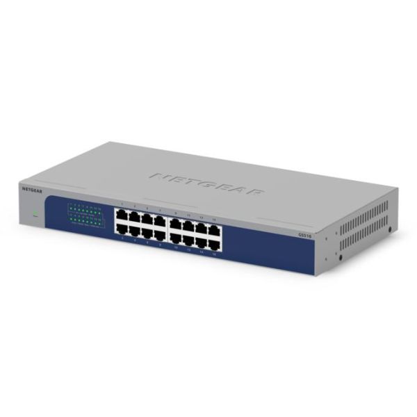 NETGEAR GS516-300EUS netwerk-switch Unmanaged Gigabit Ethernet (10/100/1000) Power over Ethernet (PoE) Grijs (GS516-300EUS)