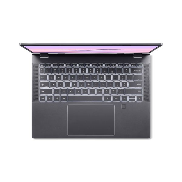 Acer Chromebook Plus 514 CBE594-2LT-TCO-351J Intel Core 3 100U 35,6 cm (14") Touchscreen WUXGA 8 GB LPDDR5-SDRAM 256 GB SSD Wi-Fi 7 (802.11be) ChromeOS US International Grijs (NX.J66EH.001)