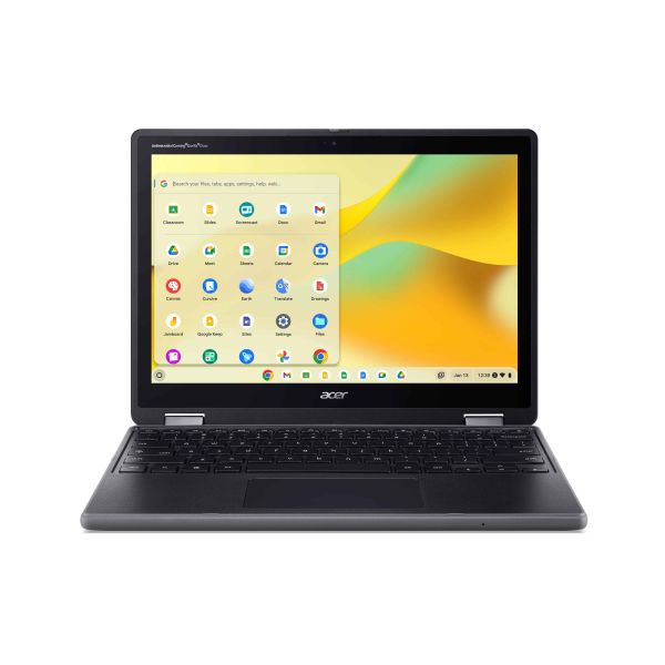 Acer Chromebook R857T-TCO-C04U Intel® N N150 31 cm (12.2") Touchscreen WUXGA 8 GB LPDDR5x-SDRAM 64 GB eMMC Wi-Fi 6E (802.11ax) ChromeOS US International Zwart (NX.JAYEH.003)