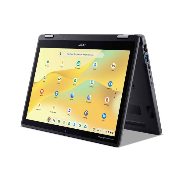 Acer Chromebook R857T-TCO-C04U Intel® N N150 31 cm (12.2") Touchscreen WUXGA 8 GB LPDDR5x-SDRAM 64 GB eMMC Wi-Fi 6E (802.11ax) ChromeOS US International Zwart (NX.JAYEH.003)