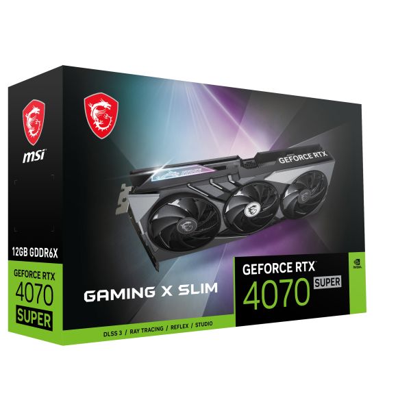 MSI GAMING GeForce RTX 4070 SUPER 12G X SLIM NVIDIA 12 GB GDDR6X (4070SUPER12GGAMXSL)