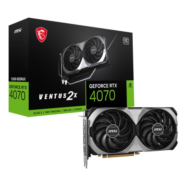 MSI VENTUS GeForce RTX 4070 2X E 12G OC NVIDIA 12 GB GDDR6X (RTX4070VENT12G)