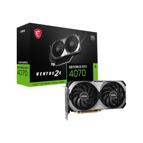 MSI VENTUS GeForce RTX 4070 2X E 12G OC NVIDIA 12 GB GDDR6X (RTX4070VENT12G) MSI VENTUS GeForce RTX 4070 2X E 12G OC NVIDIA 12 GB GDDR6X (RTX4070VENT12G)