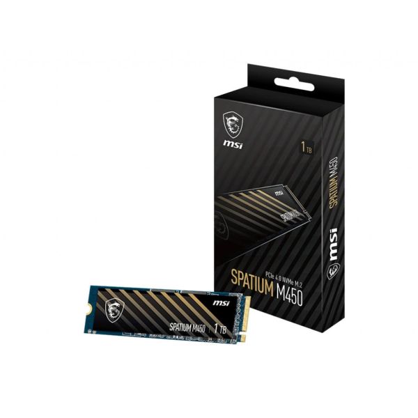 MSI SPATIUM M450 PCIe 4.0 NVMe M.2 1TB PCI Express 4.0 3D NAND (S78-440L0M0-P83)