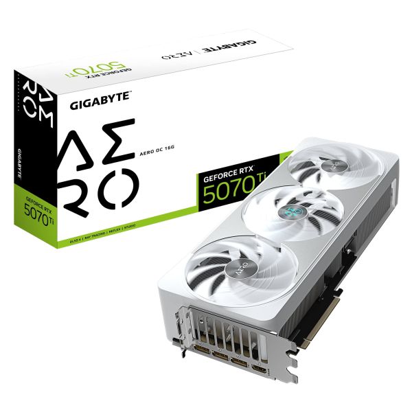 GIGABYTE GeForce RTX 5070 Ti AERO OC 16G NVIDIA 16 GB GDDR7 (GV-N507TAERO OC-16GD) GIGABYTE GeForce RTX 5070 Ti AERO OC 16G NVIDIA 16 GB GDDR7 (GV-N507TAERO OC-16GD)