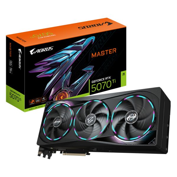 GIGABYTE AORUS GeForce RTX 5070 Ti MASTER 16G NVIDIA 16 GB GDDR7 (GV-N507TAORUS M-16GD) GIGABYTE AORUS GeForce RTX 5070 Ti MASTER 16G NVIDIA 16 GB GDDR7 (GV-N507TAORUS M-16GD)