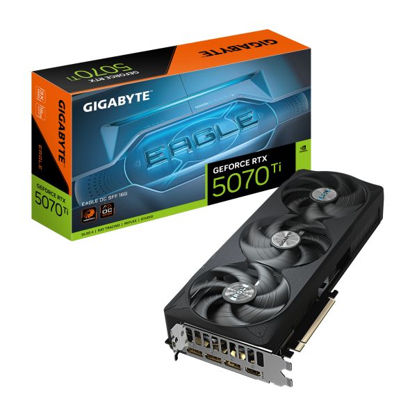 GIGABYTE GeForce RTX 5070 Ti EAGLE OC SFF 16G NVIDIA 16 GB GDDR7 (GV-N507TEAGLE OC-16GD) GIGABYTE GeForce RTX 5070 Ti EAGLE OC SFF 16G NVIDIA 16 GB GDDR7 (GV-N507TEAGLE OC-16GD)