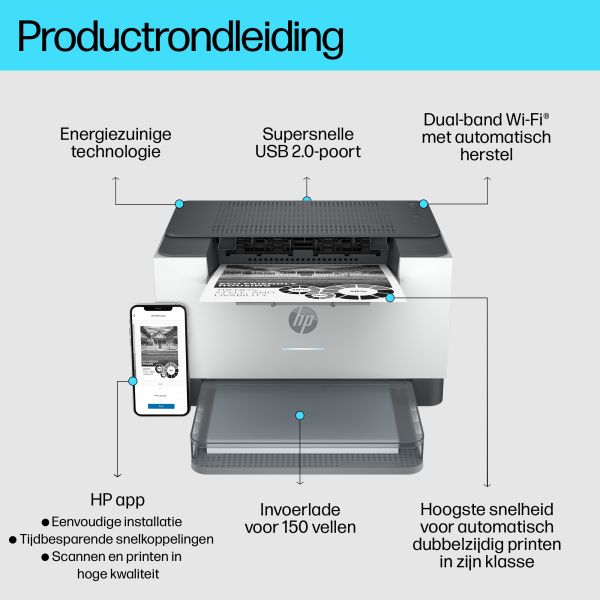 HP LaserJet M209dw printer (6GW62F)