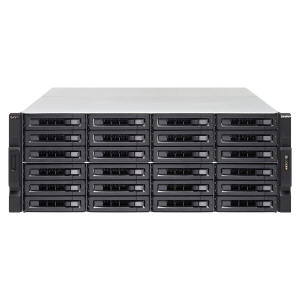 QNAP TS-h2483XU-RP NAS Rack (4U) Intel Xeon E E-2236 128 GB DDR4 0 TB QuTS hero Zwart (TSH2483XURPE2236128G) QNAP TS-h2483XU-RP NAS Rack (4U) Intel Xeon E E-2236 128 GB DDR4 0 TB QuTS hero Zwart (TSH2483XURPE2236128G)