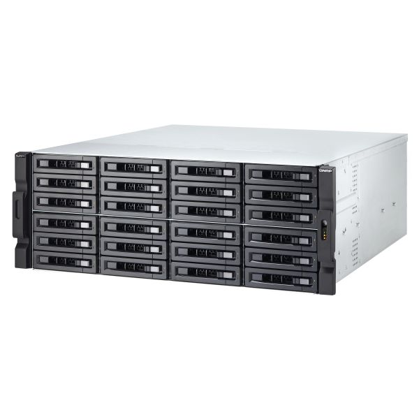 QNAP TS-h2483XU-RP NAS Rack (4U) Intel Xeon E E-2236 128 GB DDR4 0 TB QuTS hero Zwart (TSH2483XURPE2236128G)